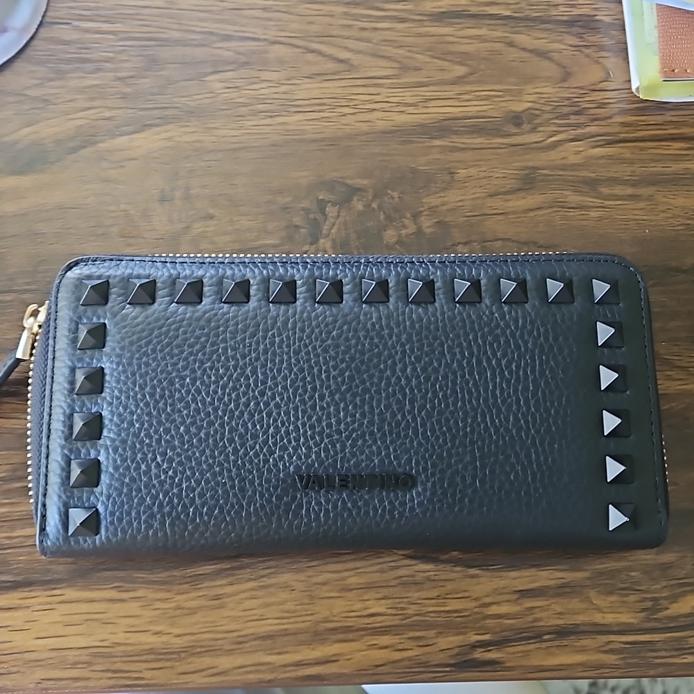 Valentino Studded Black Wallet